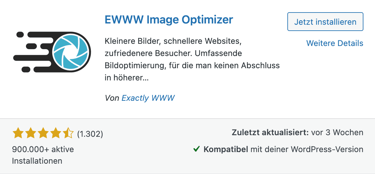 Screenshot - WordPress Plugin: Ewww Image Optimizer
