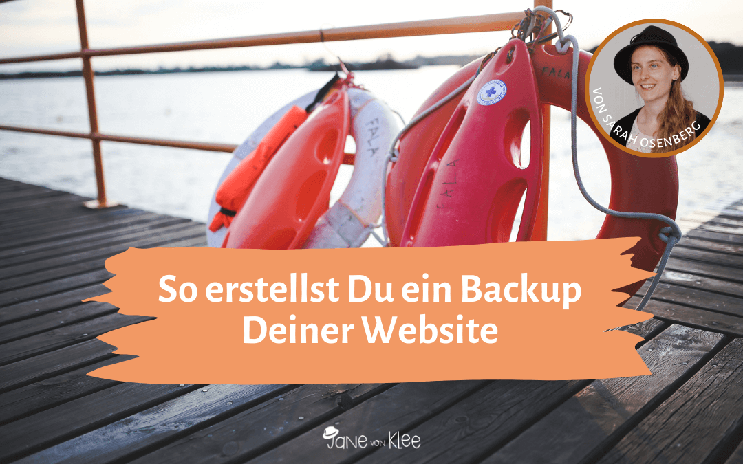 Grafik mit Aufschrift: So erstellst Du ein Backup Deiner Website