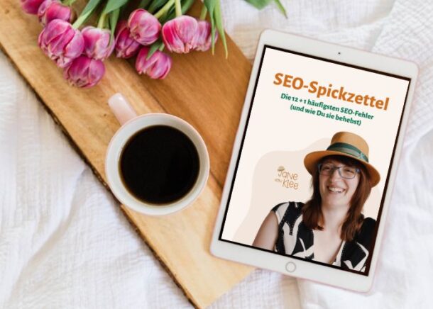 Mockup des SEO-Spickzettels